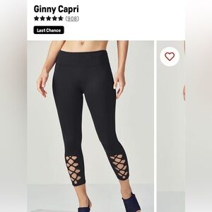 Fabletics Black Ginny Capri legging L Large